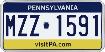 PA license plate MZZ1591