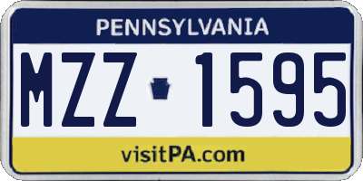 PA license plate MZZ1595