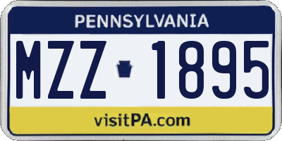 PA license plate MZZ1895
