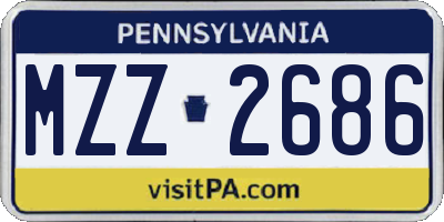 PA license plate MZZ2686