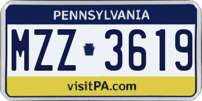PA license plate MZZ3619