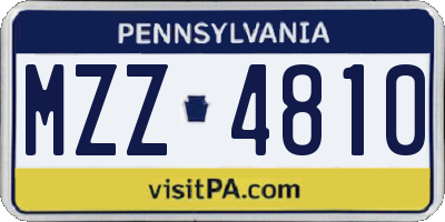 PA license plate MZZ4810