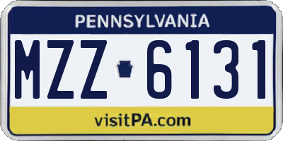 PA license plate MZZ6131
