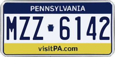 PA license plate MZZ6142