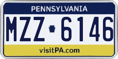 PA license plate MZZ6146