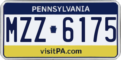 PA license plate MZZ6175
