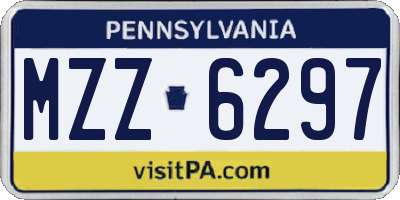 PA license plate MZZ6297