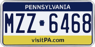 PA license plate MZZ6468
