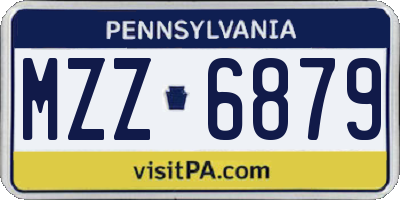 PA license plate MZZ6879