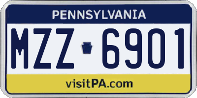 PA license plate MZZ6901