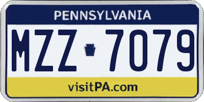 PA license plate MZZ7079