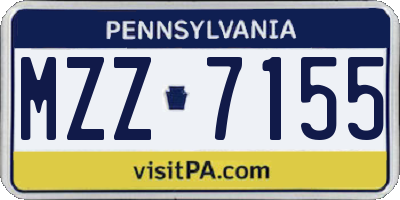 PA license plate MZZ7155