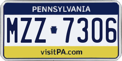 PA license plate MZZ7306