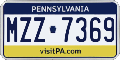 PA license plate MZZ7369