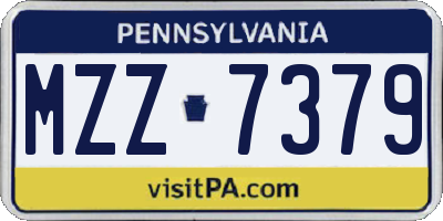 PA license plate MZZ7379