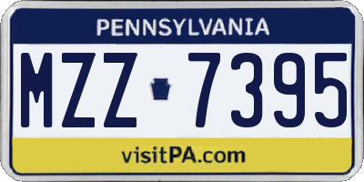 PA license plate MZZ7395