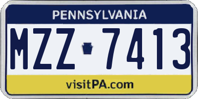 PA license plate MZZ7413