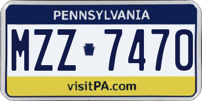 PA license plate MZZ7470