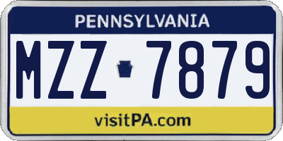 PA license plate MZZ7879