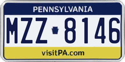 PA license plate MZZ8146
