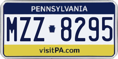 PA license plate MZZ8295