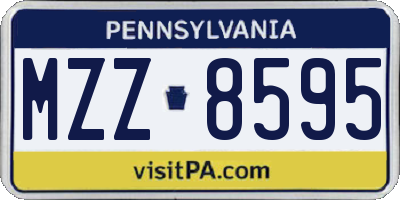 PA license plate MZZ8595