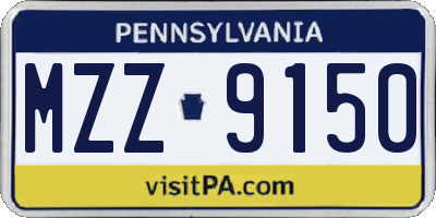 PA license plate MZZ9150