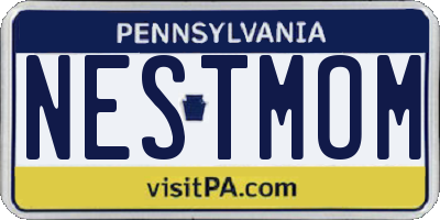 PA license plate NESTMOM