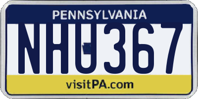 PA license plate NHU367
