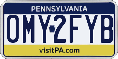 PA license plate OMY2FYB