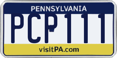 PA license plate PCP111