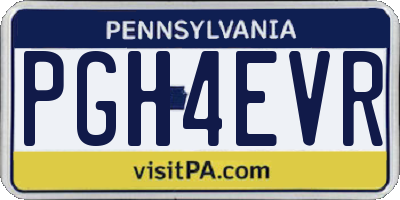 PA license plate PGH4EVR