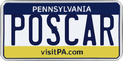 PA license plate POSCAR