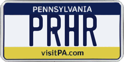 PA license plate PRHR