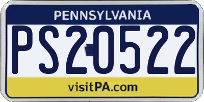 PA license plate PS20522