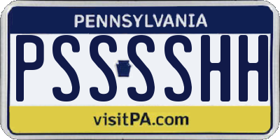 PA license plate PSSSSHH