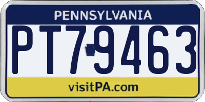 PA license plate PT79463