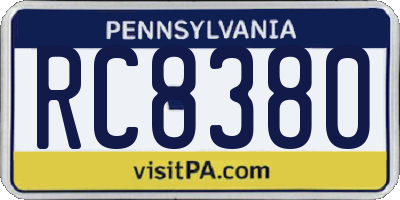 PA license plate RC8380
