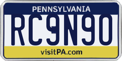 PA license plate RC9N9O