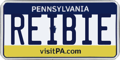 PA license plate REIBIE