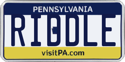 PA license plate RIDDLE