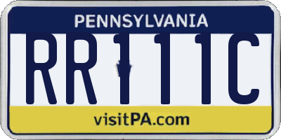 PA license plate RR111C