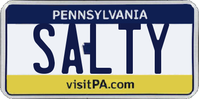PA license plate SALTY