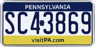 PA license plate SC43869