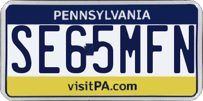 PA license plate SE65MFN