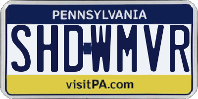 PA license plate SHDWMVR