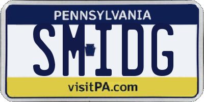 PA license plate SMIDG