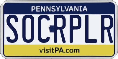 PA license plate SOCRPLR