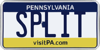 PA license plate SPLIT
