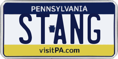 PA license plate STANG